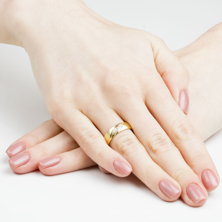 Obrączki ślubne z żółtego złota 5.5mm półokrągłe