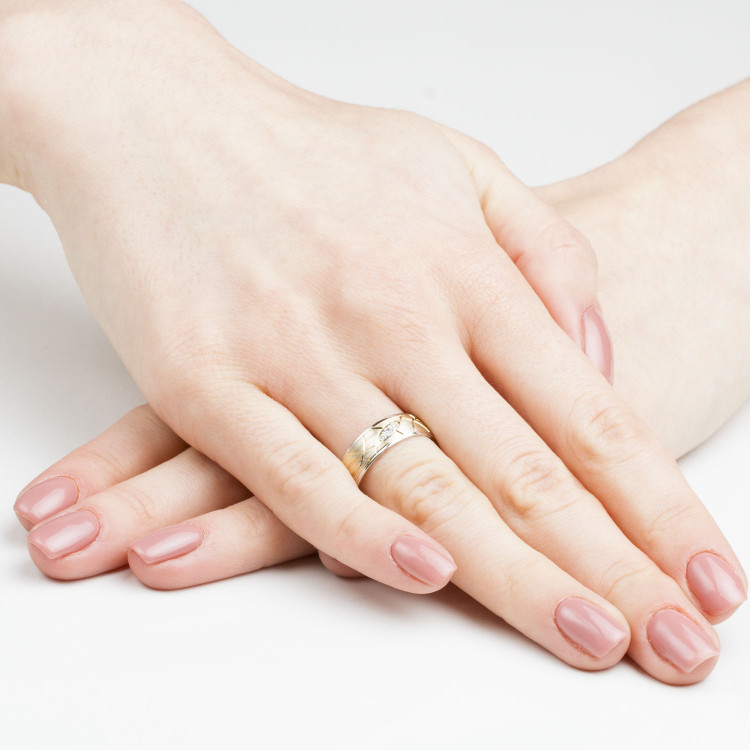 Obrączki ślubne z białego złota 6mm półokrągłe