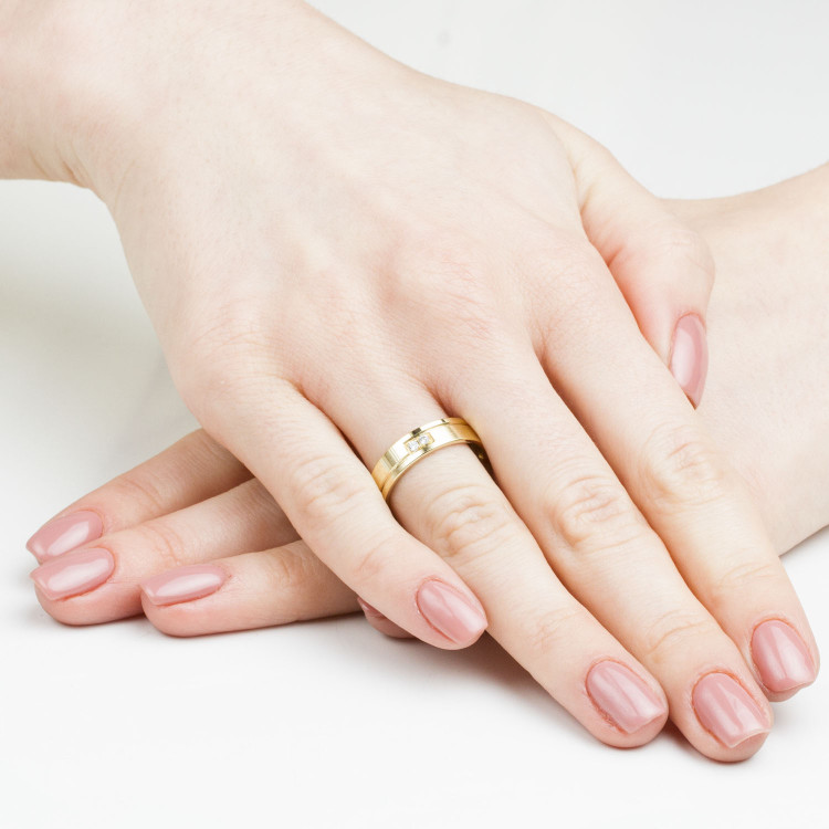 Obrączki ślubne z białego złota 5mm płaskie