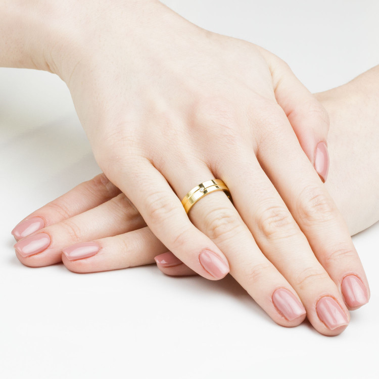 Obrączki ślubne z żółtego złota 5mm płaskie