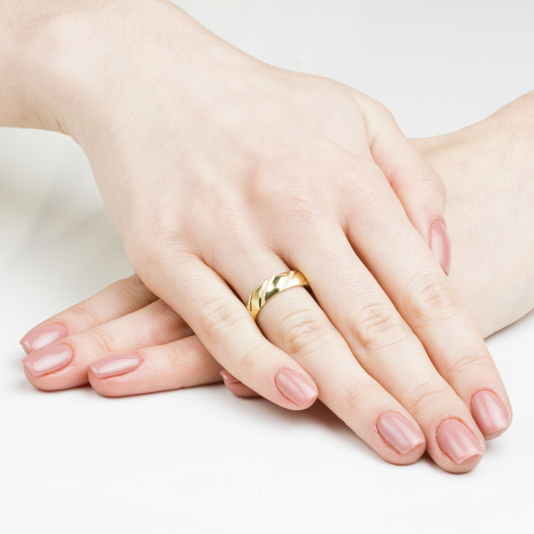 Obrączki ślubne z różowego złota 5mm półokrągłe