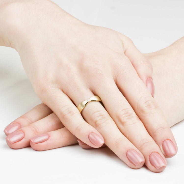 Obrączki ślubne z białego złota 5mm