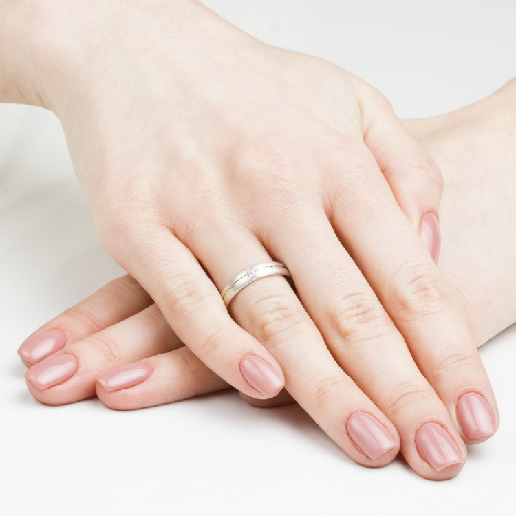 Obrączki ślubne z białego złota 4mm