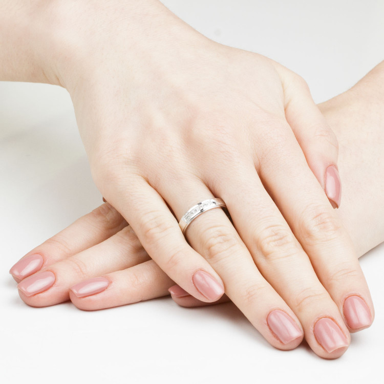 Obrączki ślubne z białego złota 4mm