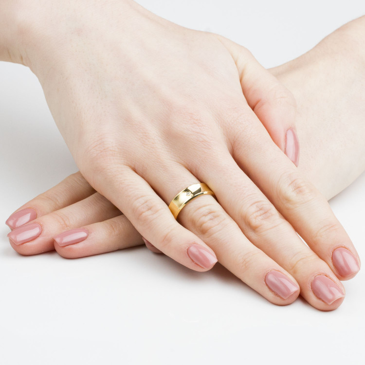 Obrączki ślubne z białego złota 6mm