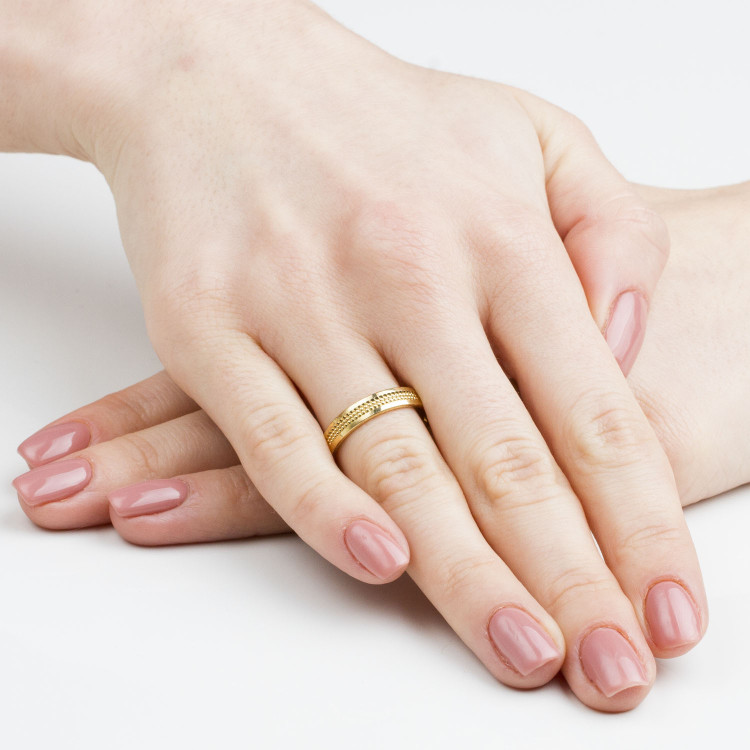 Obrączki ślubne z białego złota 4mm