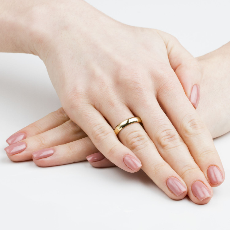 Obrączki ślubne z żółtego złota 4mm