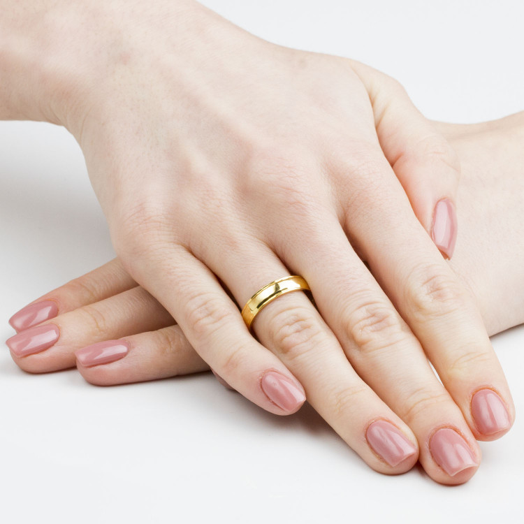 Obrączki ślubne z żółtego złota 4.5mm