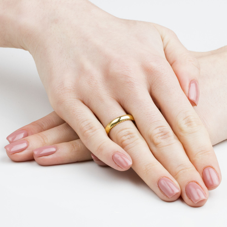 Obrączki ślubne z żółtego złota 4mm