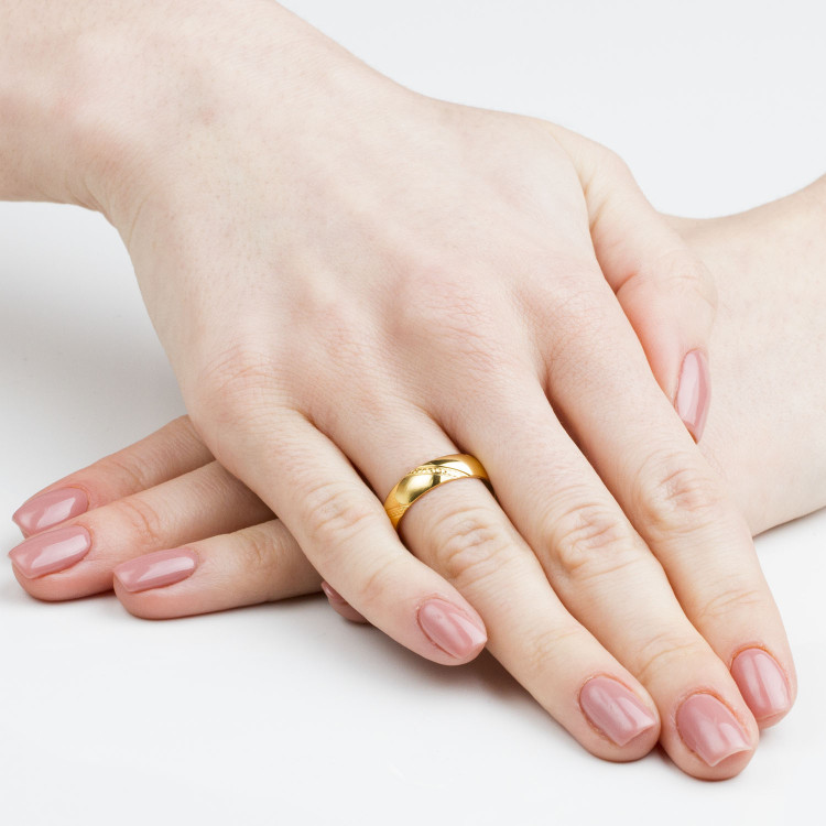 Obrączki ślubne z żółtego złota 5mm