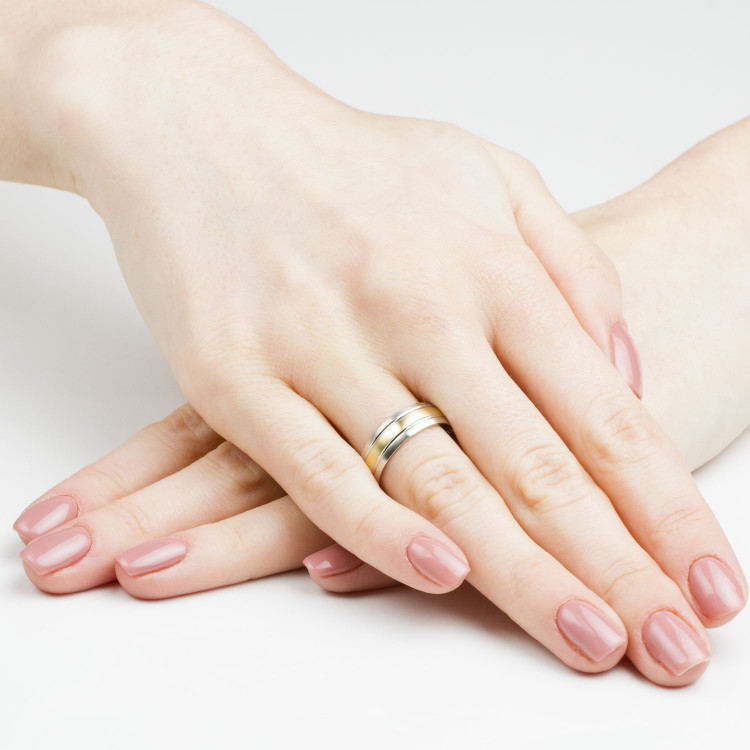 Obrączki ślubne z białego złota 6mm