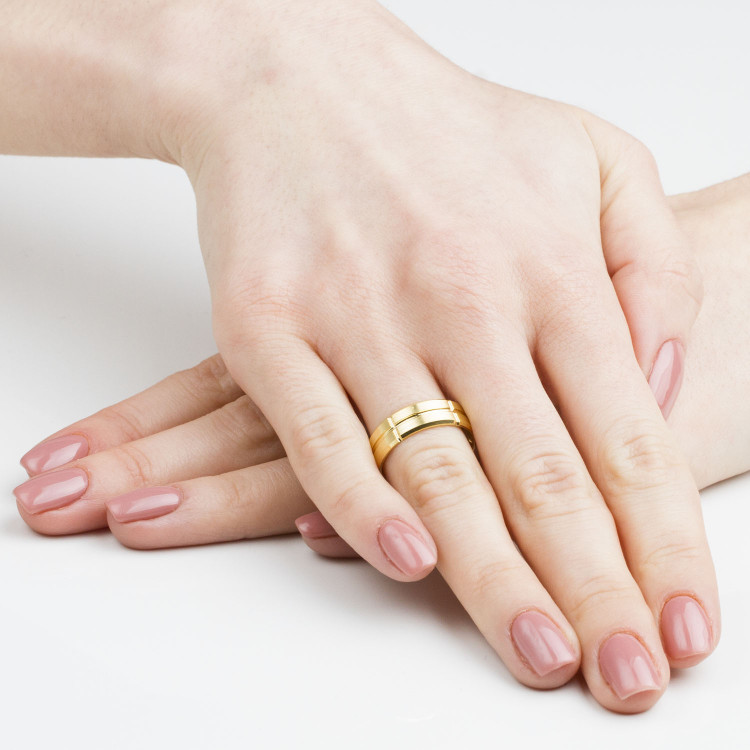 Obrączki ślubne z żółtego złota 6mm