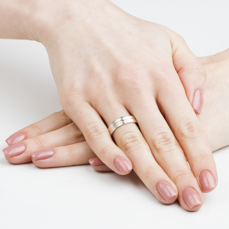 Obrączki ślubne z białego złota 5mm