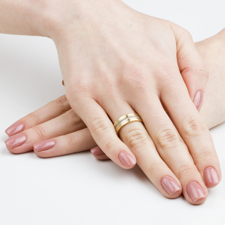 Obrączki ślubne z dwukolorowego złota 6mm