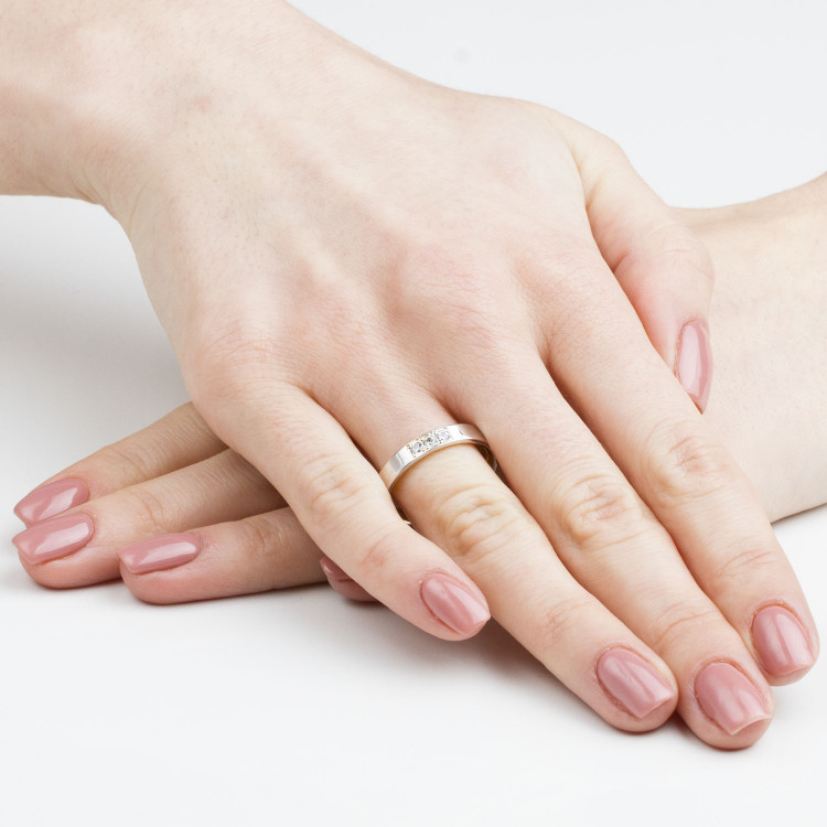 Obrączki ślubne z białego złota 3.7mm