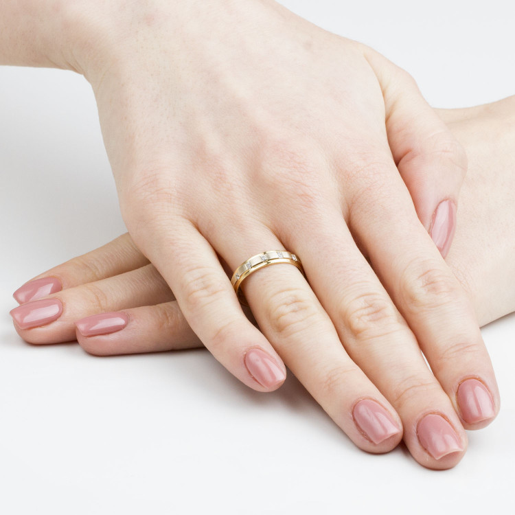 Obrączki ślubne z dwukolorowego złota 3.5mm