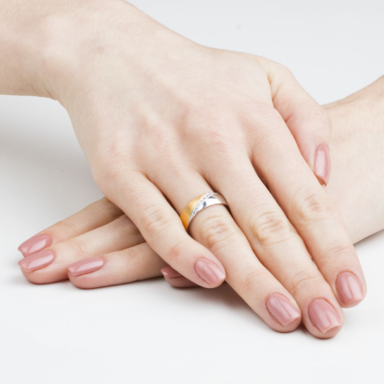 Obrączki ślubne z dwukolorowego złota 6mm