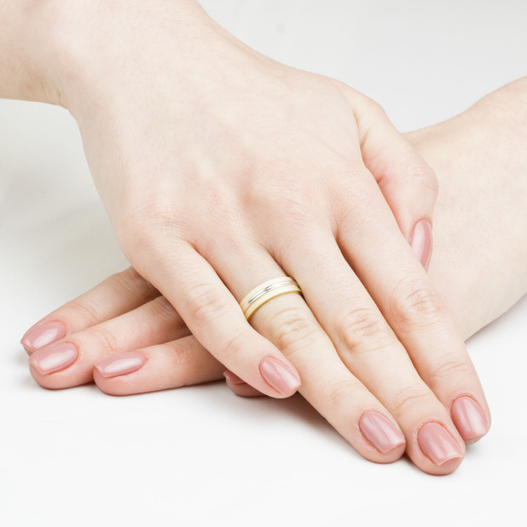 Obrączki ślubne z białego złota 5mm