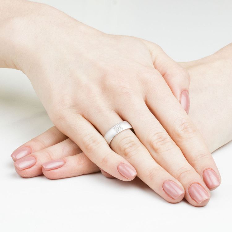 Obrączki ślubne z białego złota 6mm