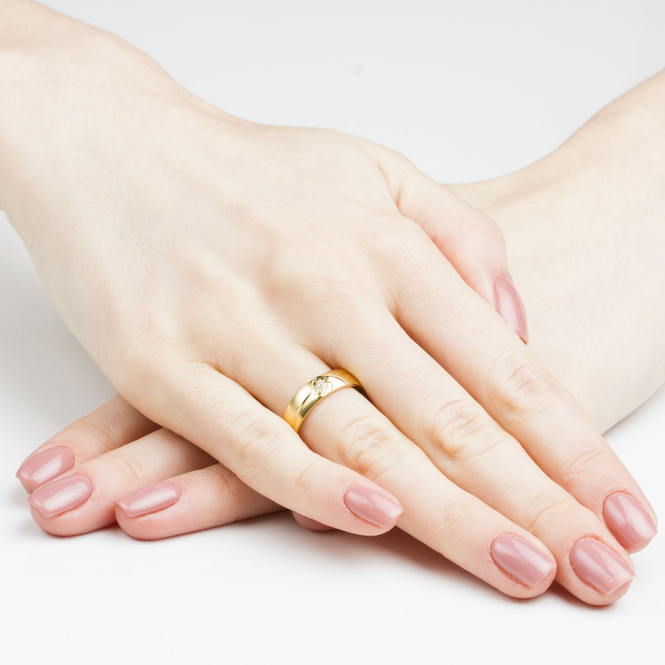 Obrączki ślubne z żółtego złota 5mm