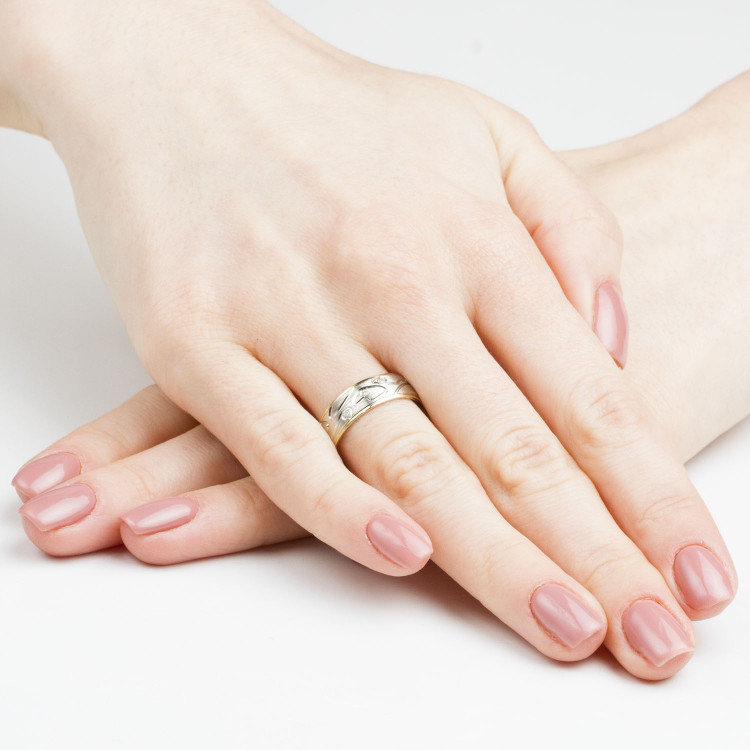 Obrączki ślubne z białego złota 6mm