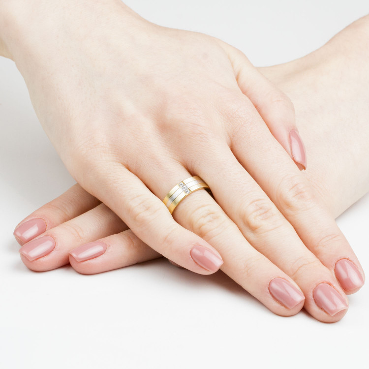 Obrączki ślubne z białego złota 6mm