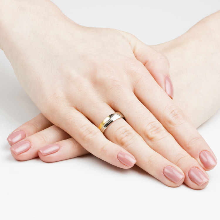 Obrączki ślubne z białego złota 5mm