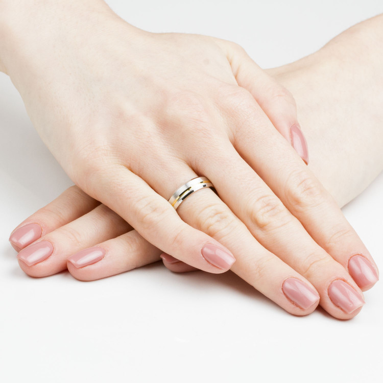 Obrączki ślubne z dwukolorowego złota 5mm