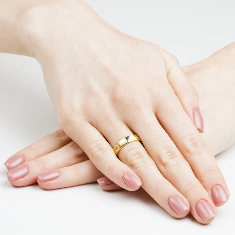 Obrączki ślubne z białego złota 4mm