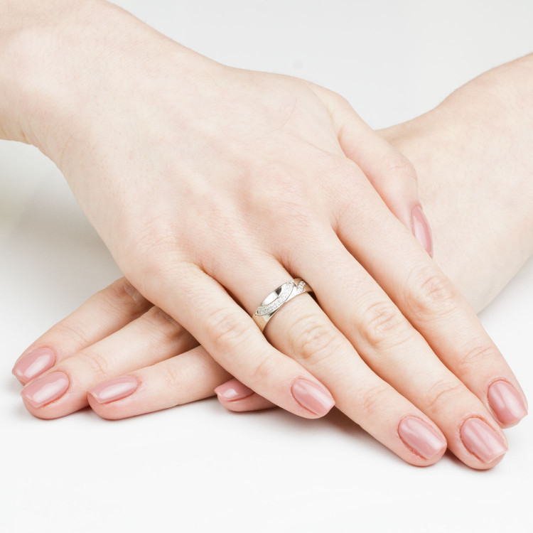 Obrączki ślubne z białego złota 5mm