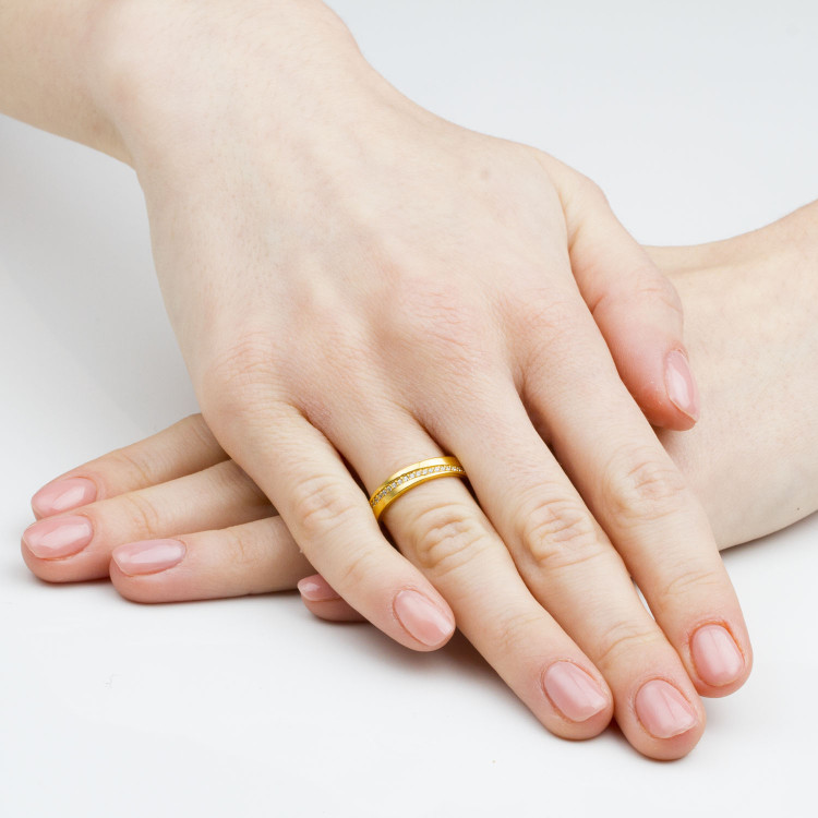 Obrączki ślubne z żółtego złota 4mm płaskie