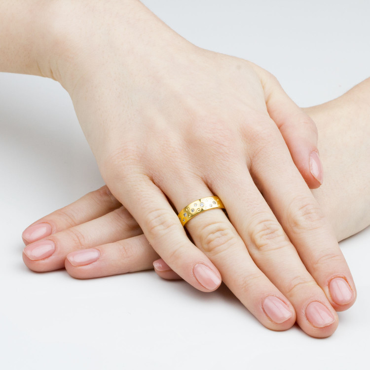 Obrączki ślubne z białego złota 5.5mm półokrągłe