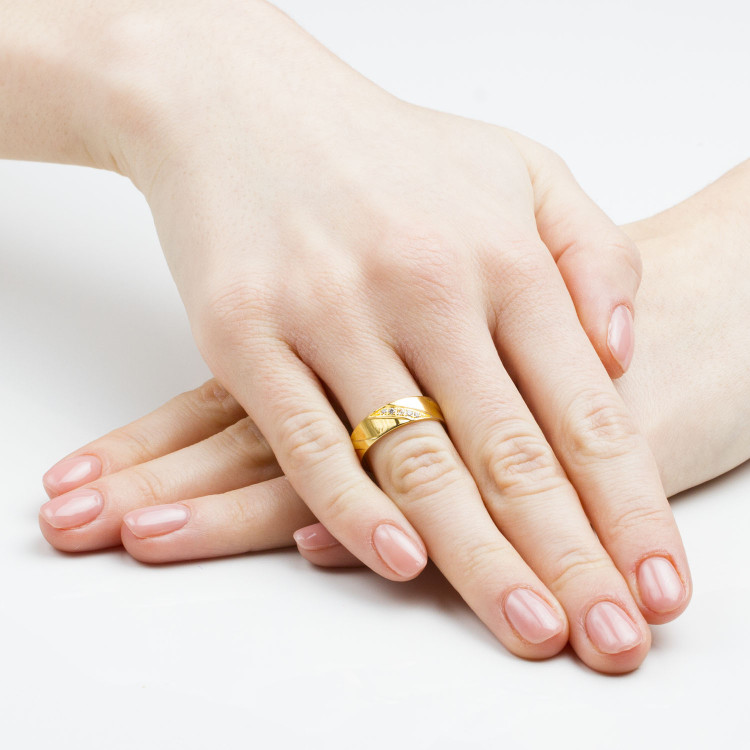 Obrączki ślubne z żółtego złota 5.5mm płaskie