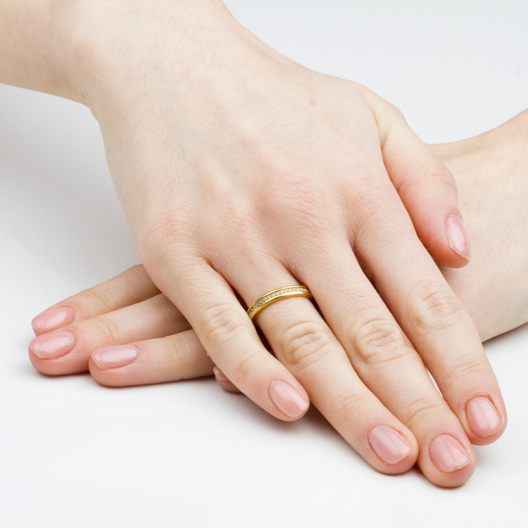 Obrączki ślubne z różowego złota 3.3mm półokrągłe