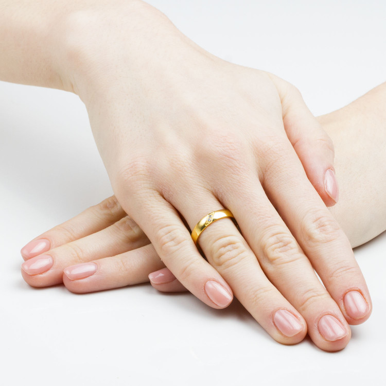 Obrączki ślubne z białego złota 4mm