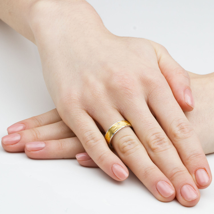 Obrączki ślubne z dwukolorowego złota 6mm