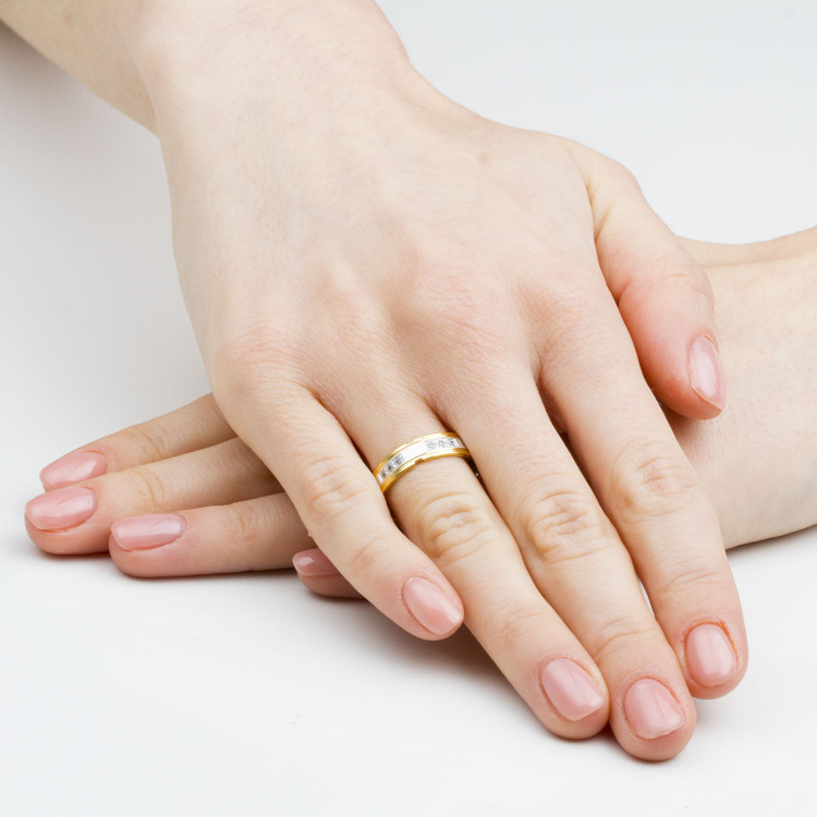 Obrączki ślubne z białego złota 5mm