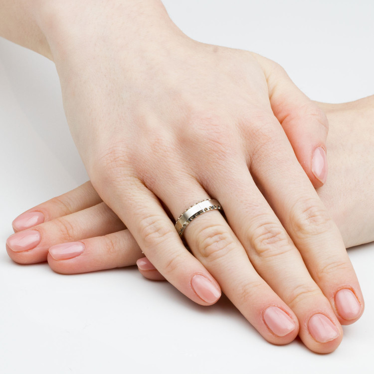 Obrączki ślubne z białego złota 5mm