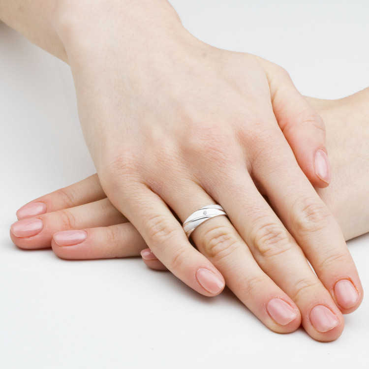 Obrączki ślubne z białego złota 5,5mm