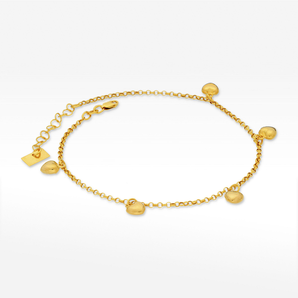 Bransoletka ze złota z sercami