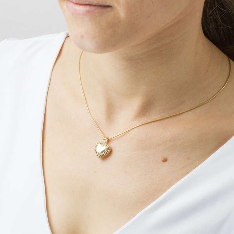 Zawieszka ze złota puzderko serce