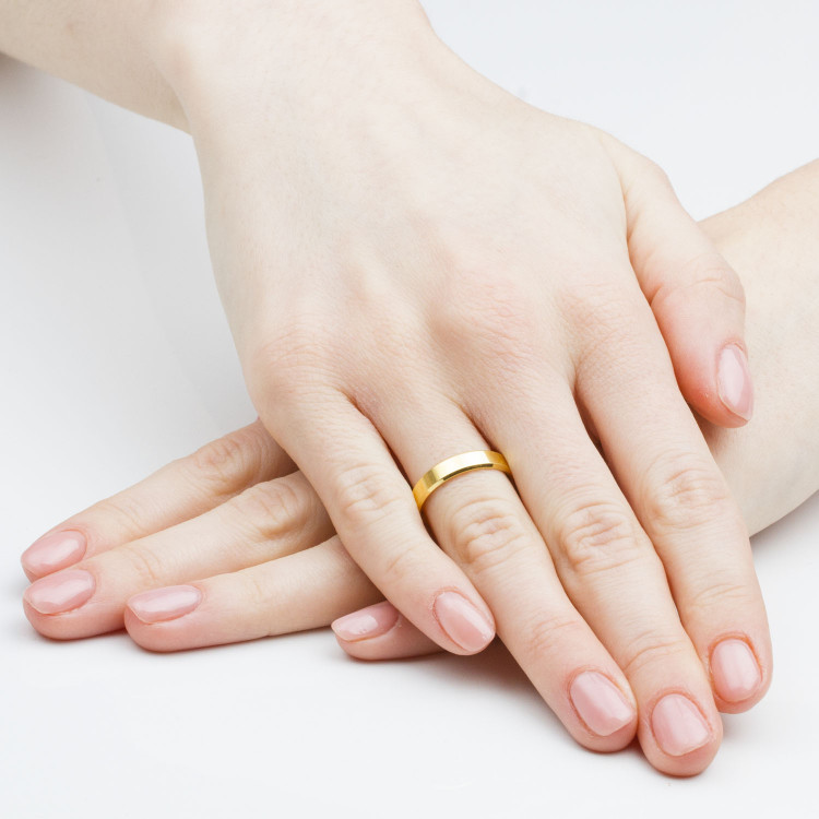 Klasyczne obrączki 4mm fazowane