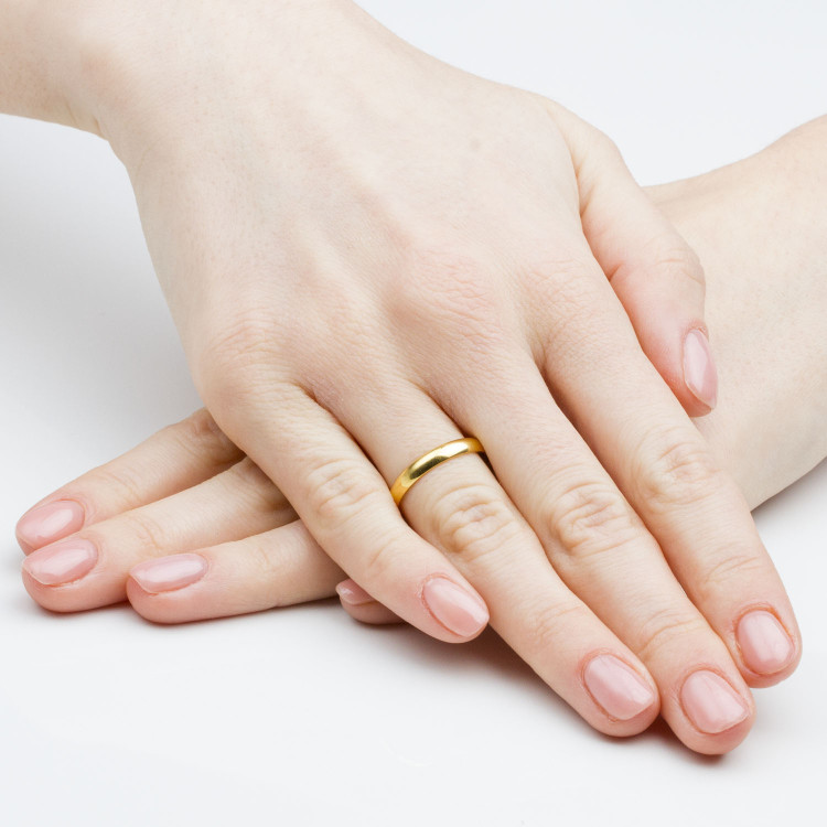 Klasyczne obrączki z żółtego złota 3mm półokrągłe