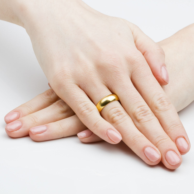 Klasyczne obrączki 6mm półokrągłe