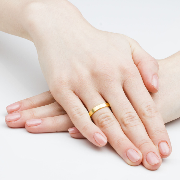 Klasyczne obrączki z żółtego złota 3.5mm płaskie
