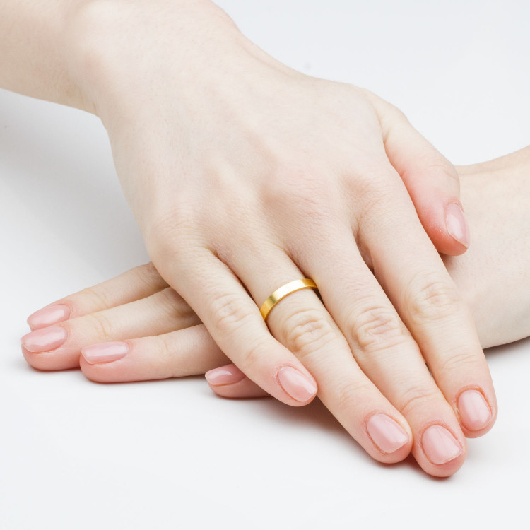 Klasyczne obrączki z żółtego złota 3mm| płaskie