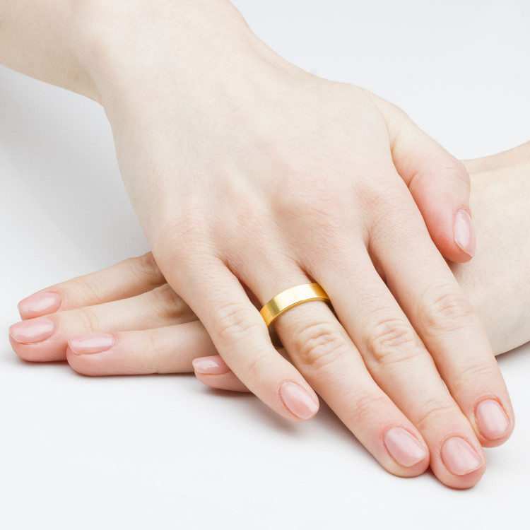 Klasyczne obrączki z żółtego złota 5.5mm płaskie