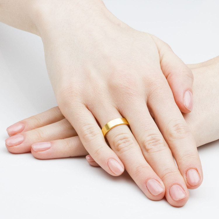 Klasyczne obrączki z żółtego złota 5mm płaskie