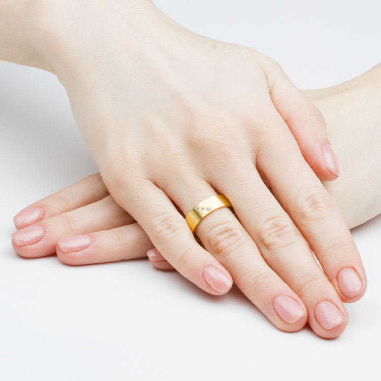 Obrączki ślubne z białego złota 6mm płaskie