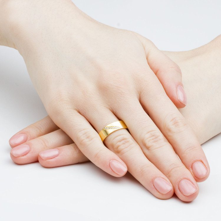 Obrączki ślubne z żółtego złota 6mm płaskie